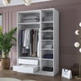 Hanah Home Armario Blanco con Estanterías